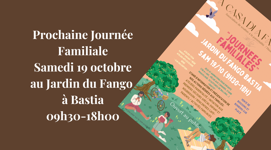 [Journées Familiales] Samedi 19 octobre au Jardin du Fango à Bastia